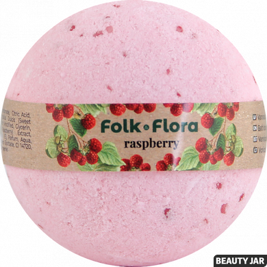 Folk&Flora Бомбочка для ванны Малина 130 г